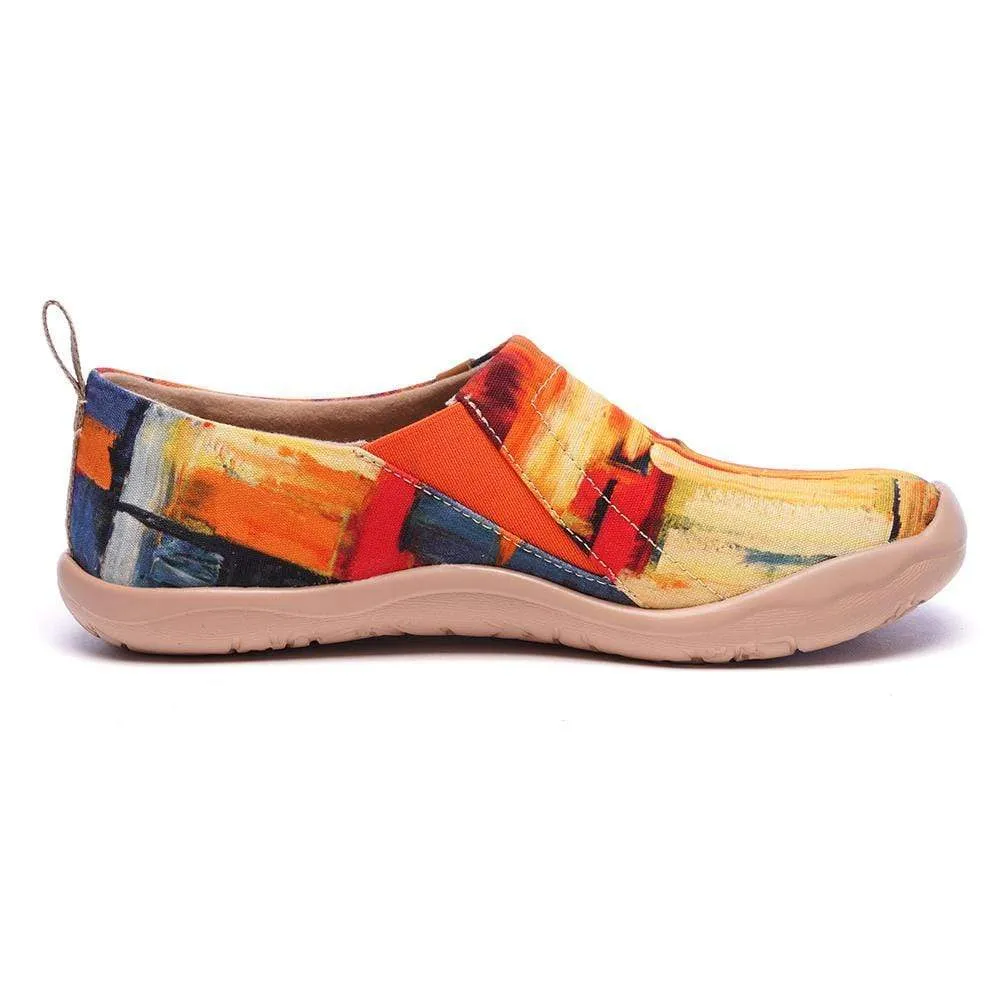 -Color Zone- Art Canvas Loafers for Women