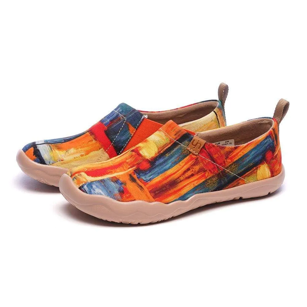 -Color Zone- Art Canvas Loafers for Women