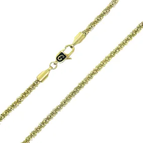 4mm Diamond Cut Popcorn Necklace