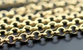 5 M. Raw Soldered Rolo Brass Chain ( 2.8mm ) 16.5 feet W8