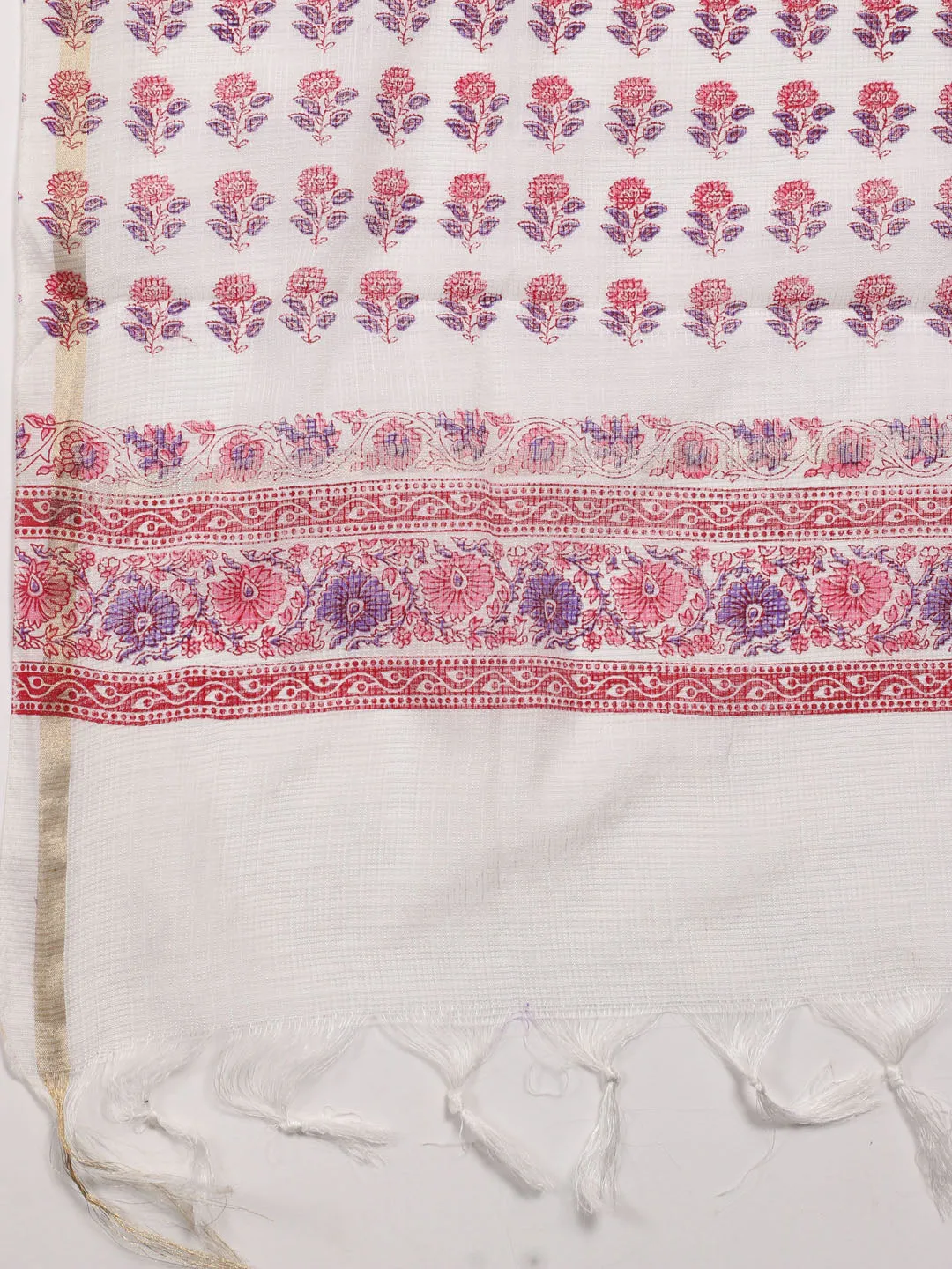 All Over Embroidered Cotton Unstitched Suit Piece With Dupatta