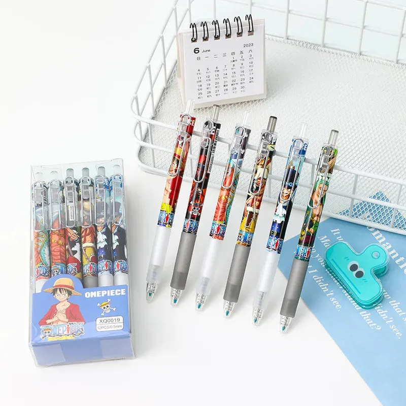 Anime ONE PIECE Gel pen Luffy Zoro 0.5mm Gel pen school Stationery Supplies Cartoon Gel School Pens Waterproof Gel Ink Ballpoint