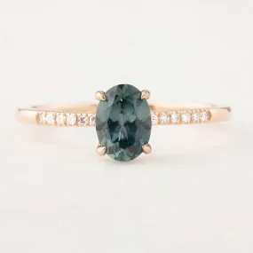 Audrey Ring - 1.02ct Montana Sapphire, 14k Rose Gold (One of a kind)