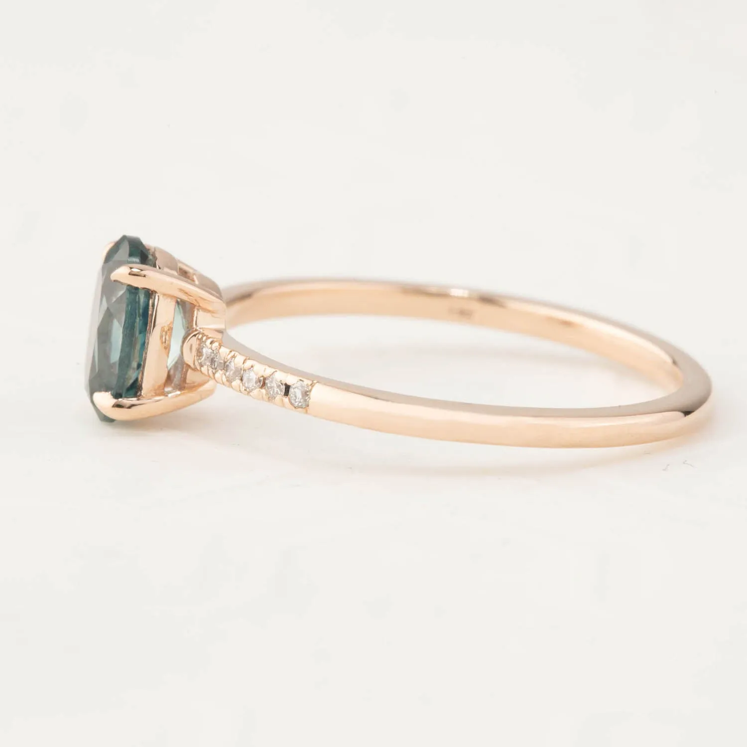 Audrey Ring - 1.02ct Montana Sapphire, 14k Rose Gold (One of a kind)