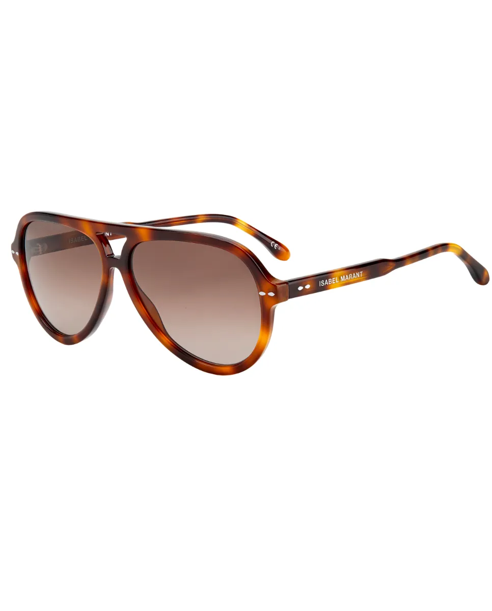 Aviator Acetate Sunglasses In Tortoiseshell