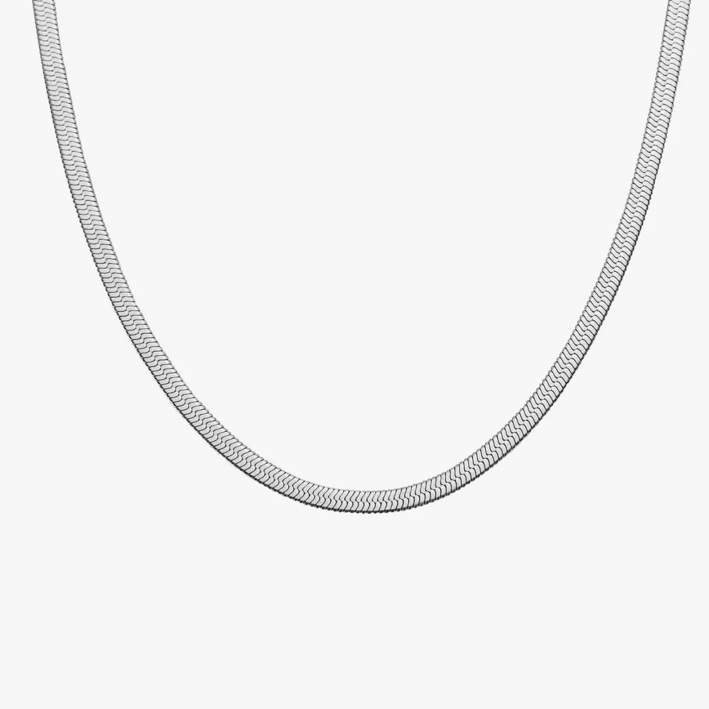 Aviva Snake Herringbone Silver Necklace Brenda Grands