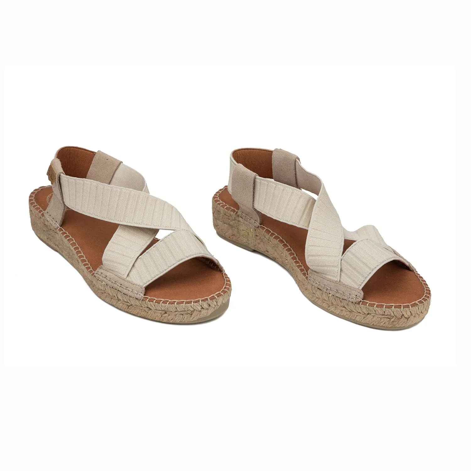 Basic Cotton Blend Wedge Espadrille for Women - Eire-TR