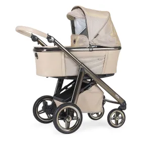 Bebecar Prive Via  Combination Pram, Raincover and LA3 Kit - Diamond Beige