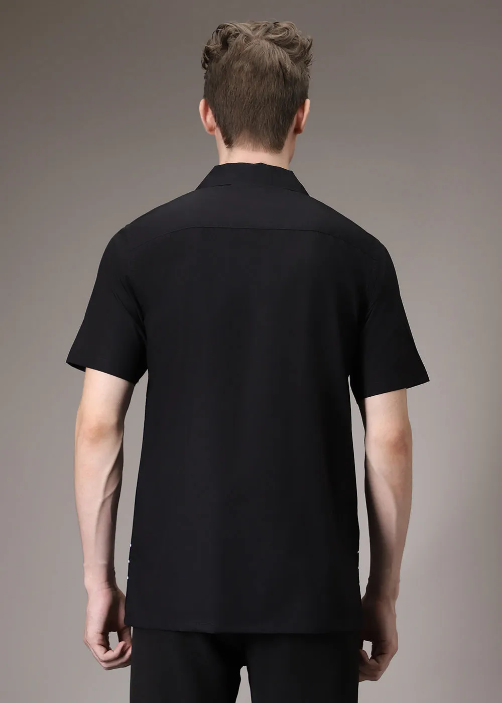 Black Line Embroidery Shirt