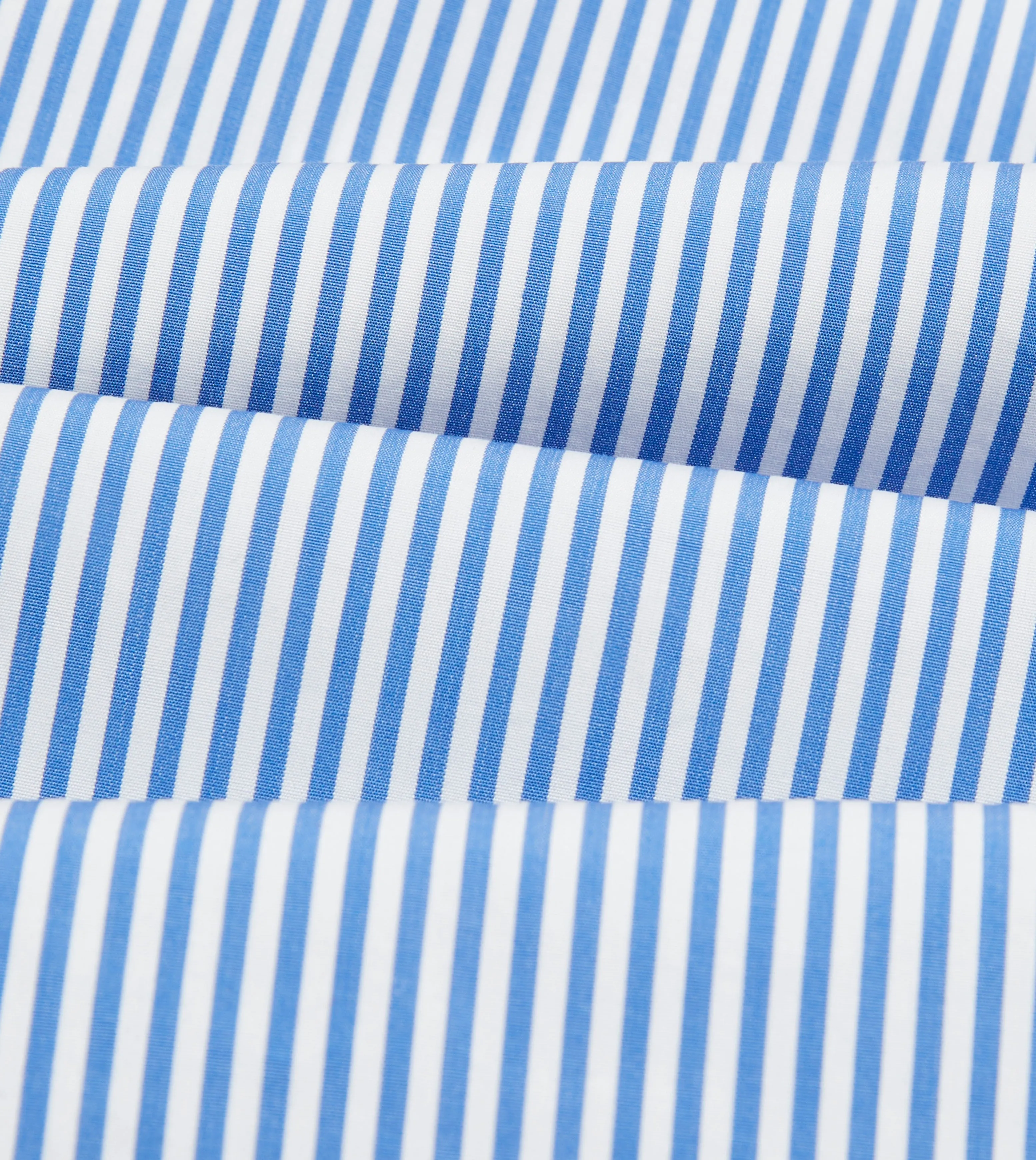 Blue Bengal Stripe Cotton Poplin Button-Down Shirt