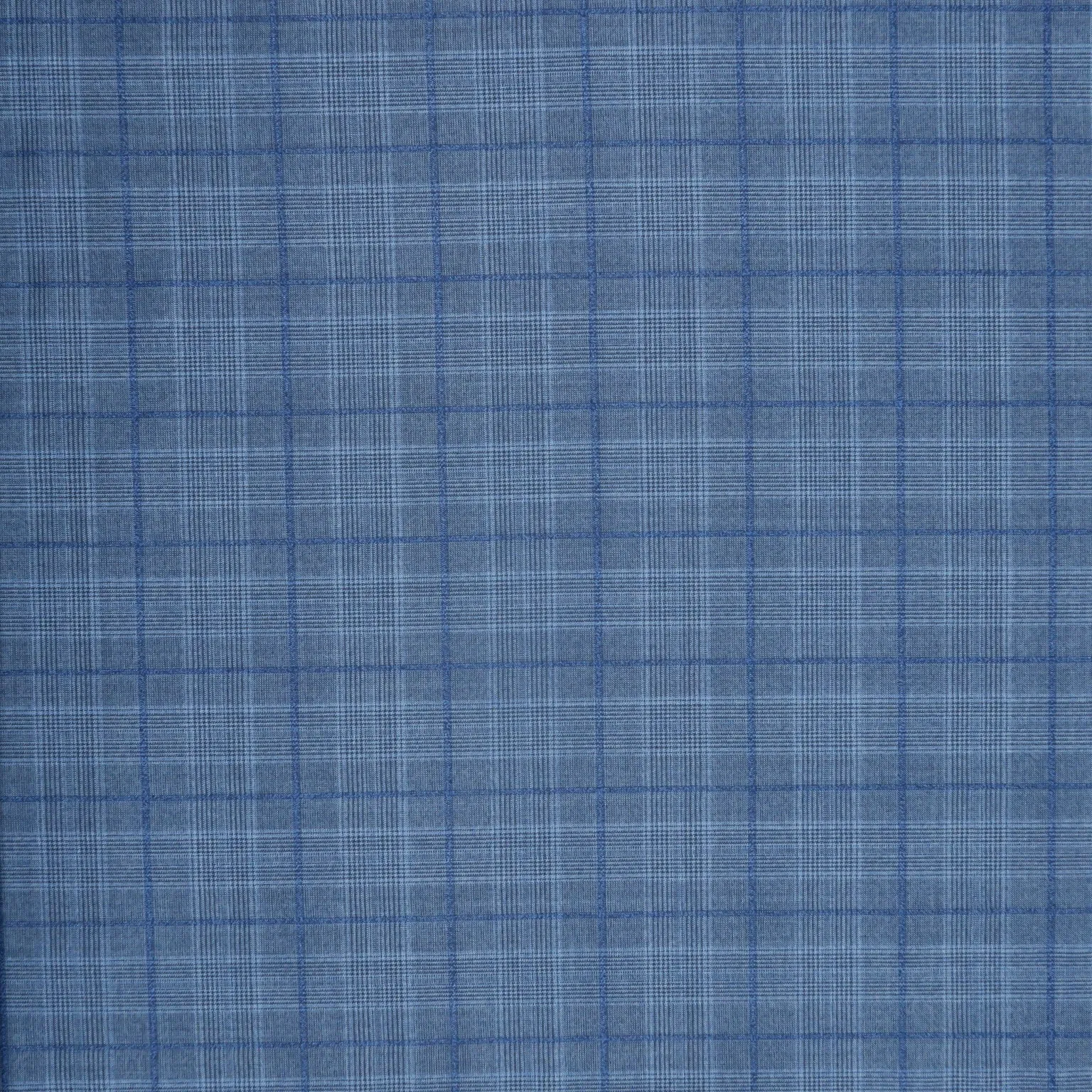 Blue Windowpane Diamond Emerald Super 130's Wool Ariston Fabric