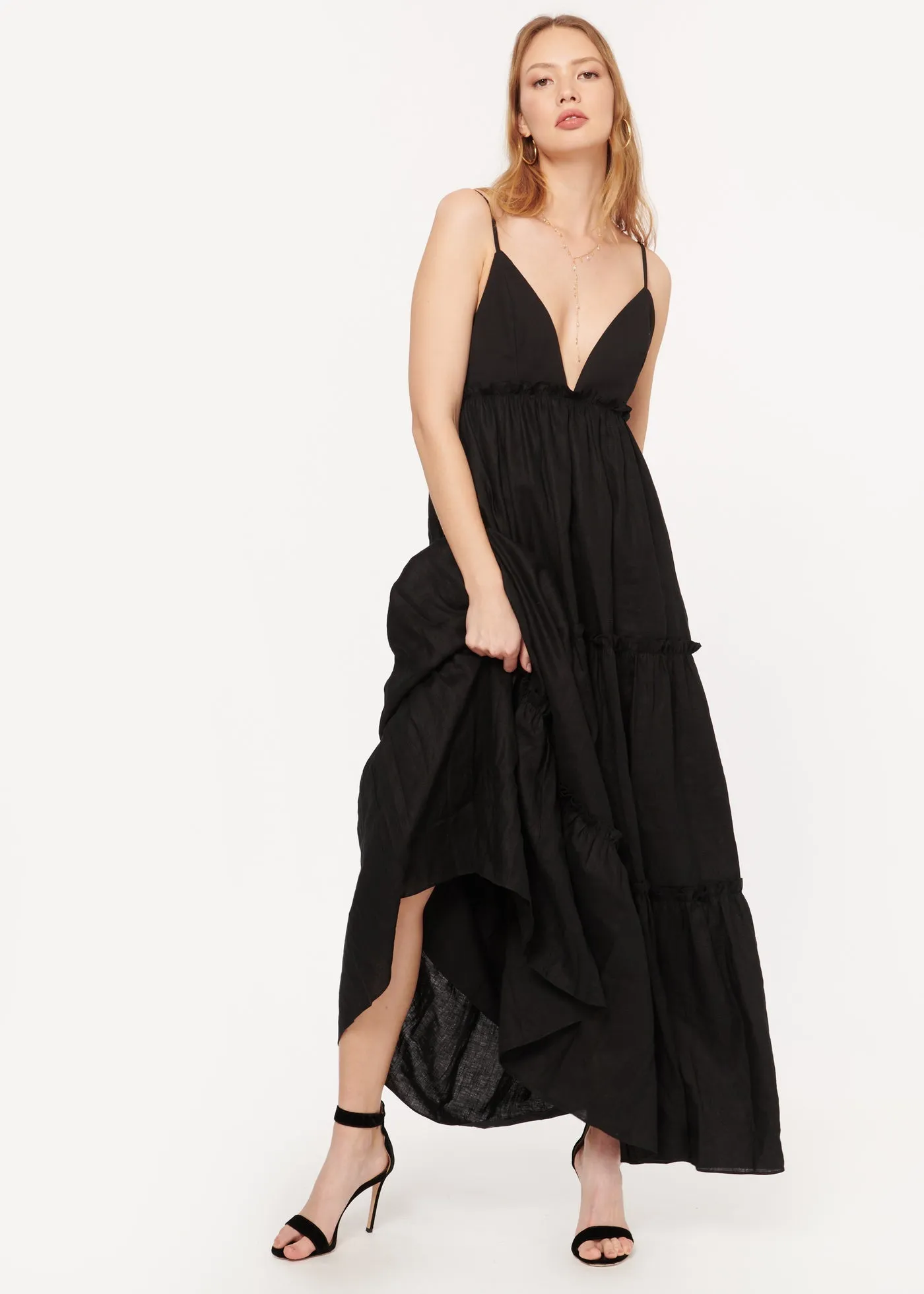 CAMI NYC GENEVIEVE DRESS BLACK