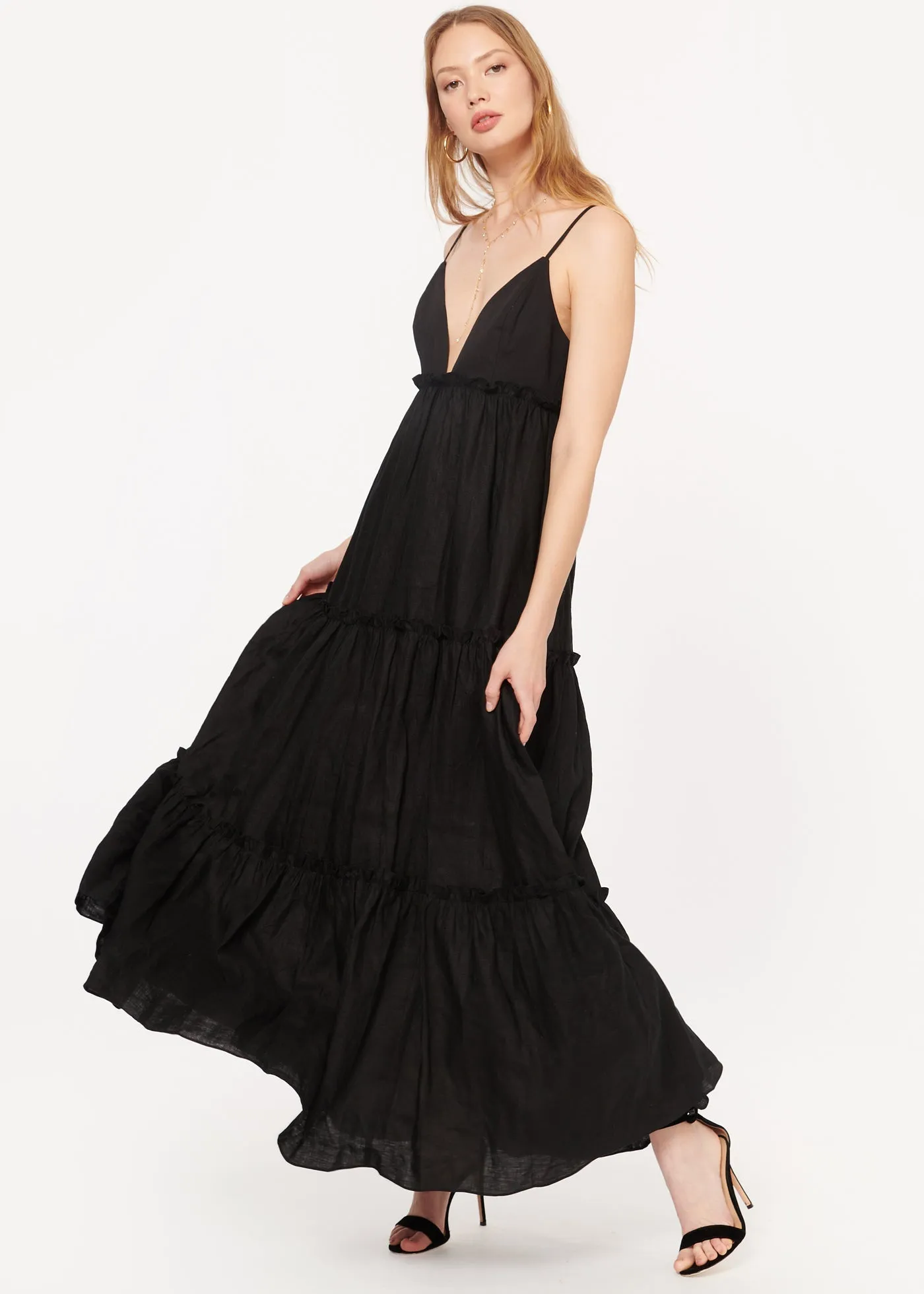 CAMI NYC GENEVIEVE DRESS BLACK