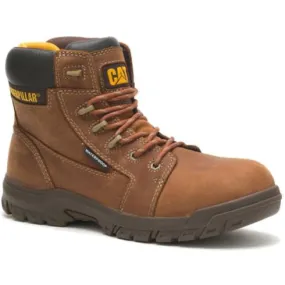 CAT Women's Resorption Waterproof Comp Toe Work Boot - Brown - P91392