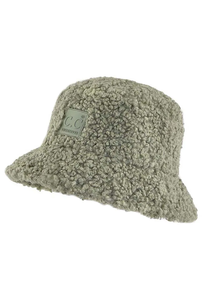 C.C Sherpa Bucket Hat with Rubber Patch