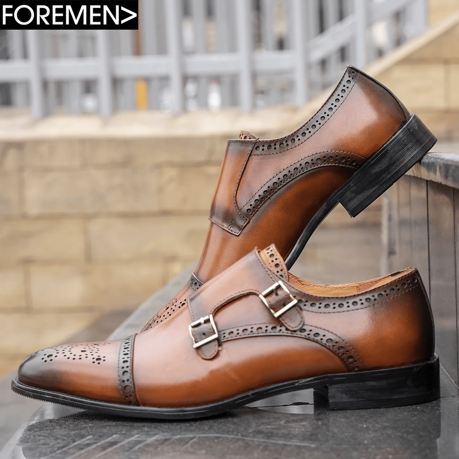 CENTRA | Brown Double Monkstrap