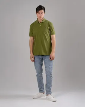 CLASSIC FIT PIQUE POLO SHIRT - KHAKI