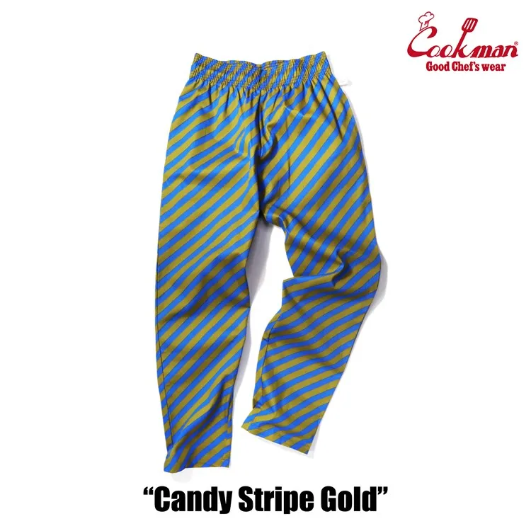 Cookman Chef Pants - Candy Stripe : Gold