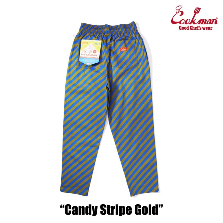 Cookman Chef Pants - Candy Stripe : Gold