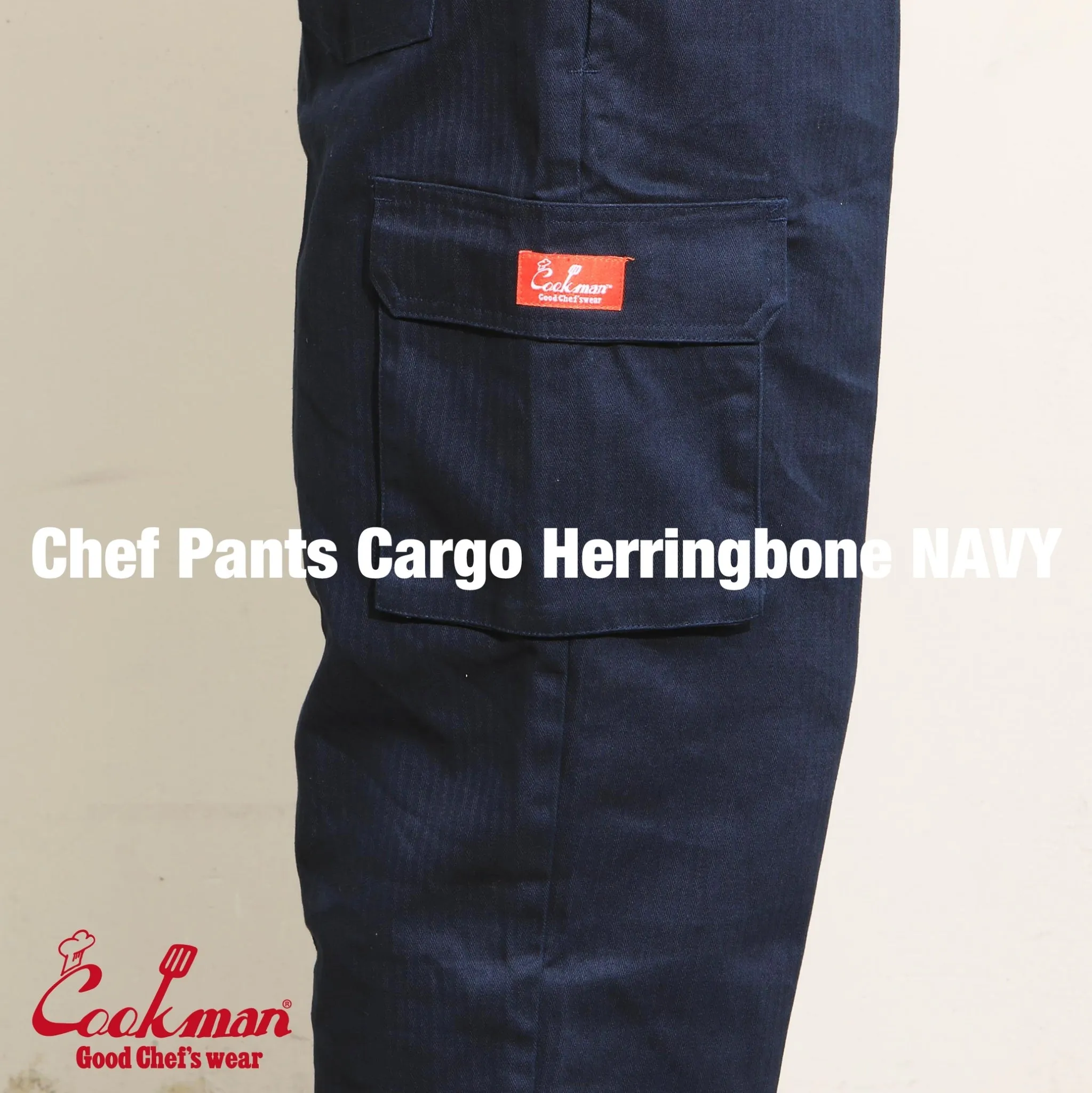 Cookman Chef Pants Cargo - Herringbone : Navy