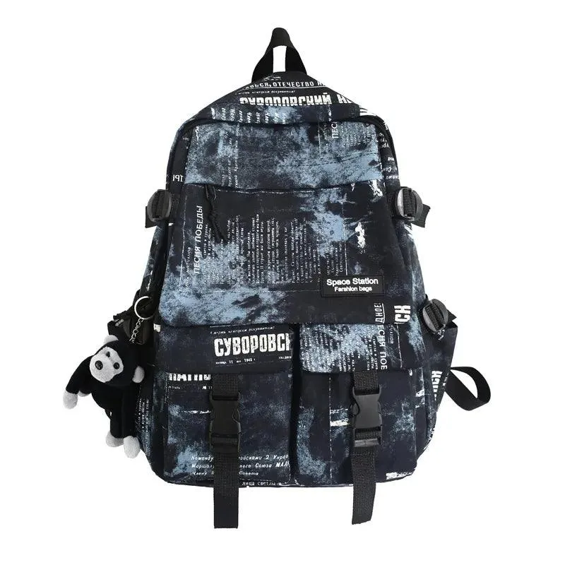 Cool Graffiti Backpack with Large Capacity for Students QC346