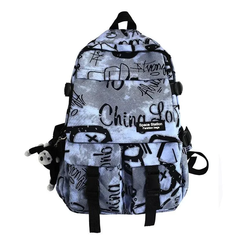 Cool Graffiti Backpack with Large Capacity for Students QC346