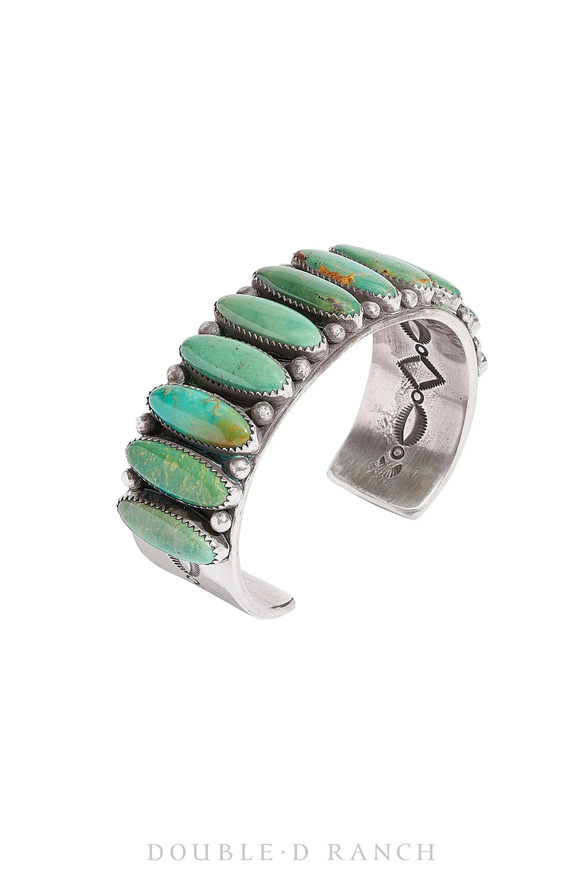 Cuff, Turquoise, Row, 11 Stone, Hallmark, Contemporary, 3182