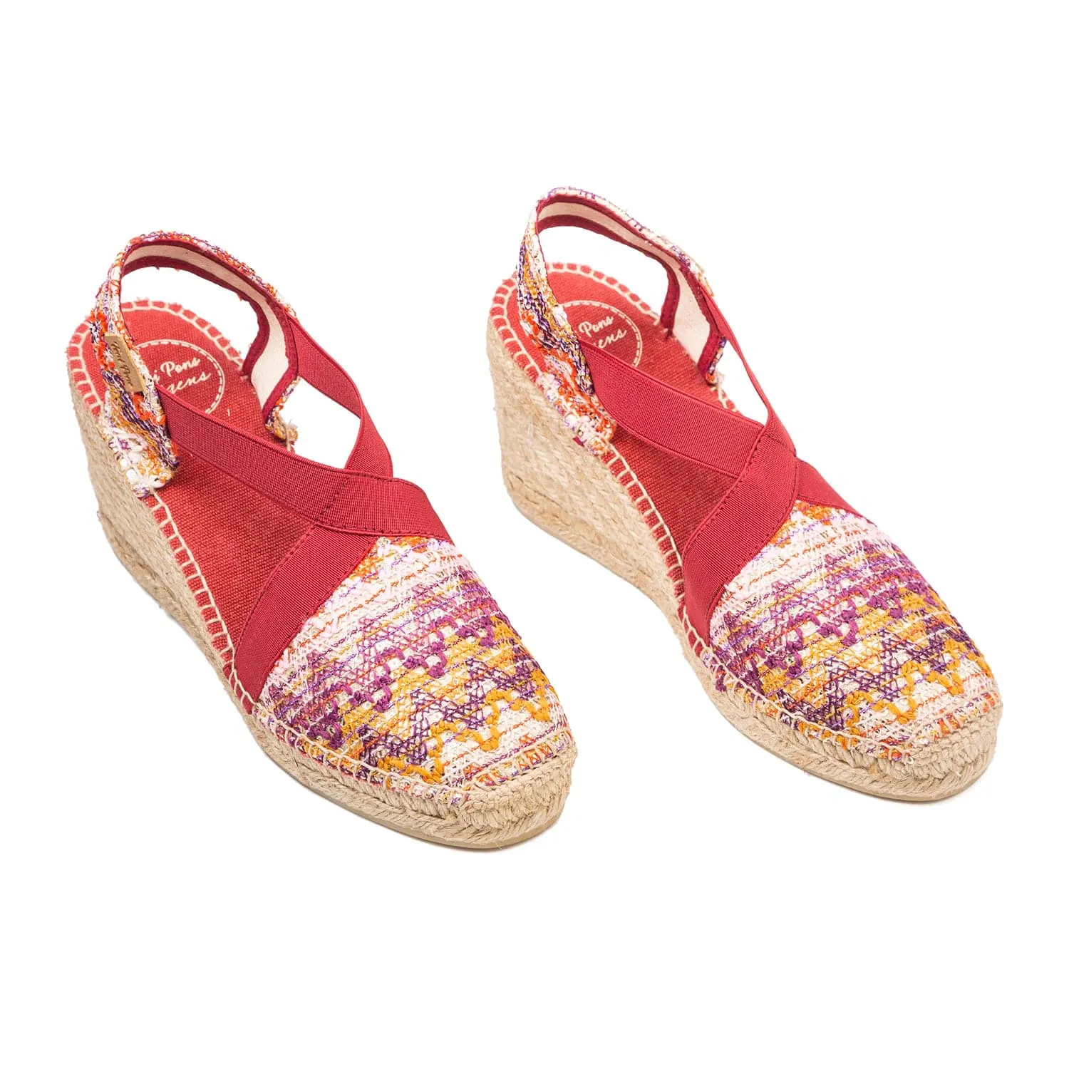 Embroidered  Wedge Espadrille for Women - Terra-7KT