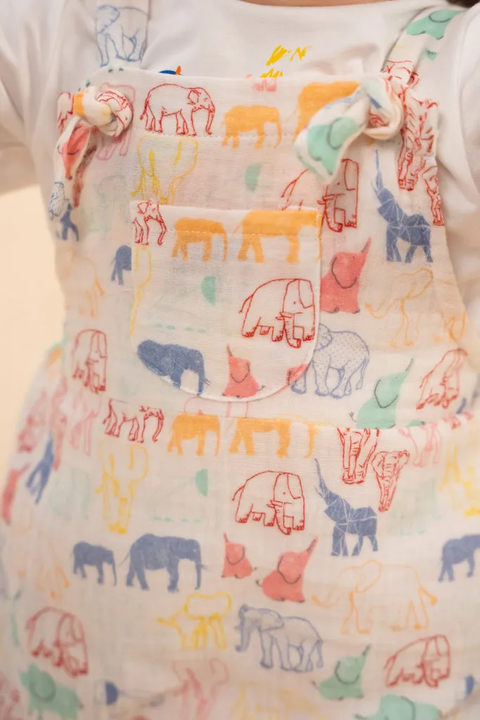 Emery Jumpsuit - Colourful Elephants