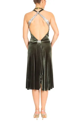 Fedra Velvet Milonga Dress With Open Back