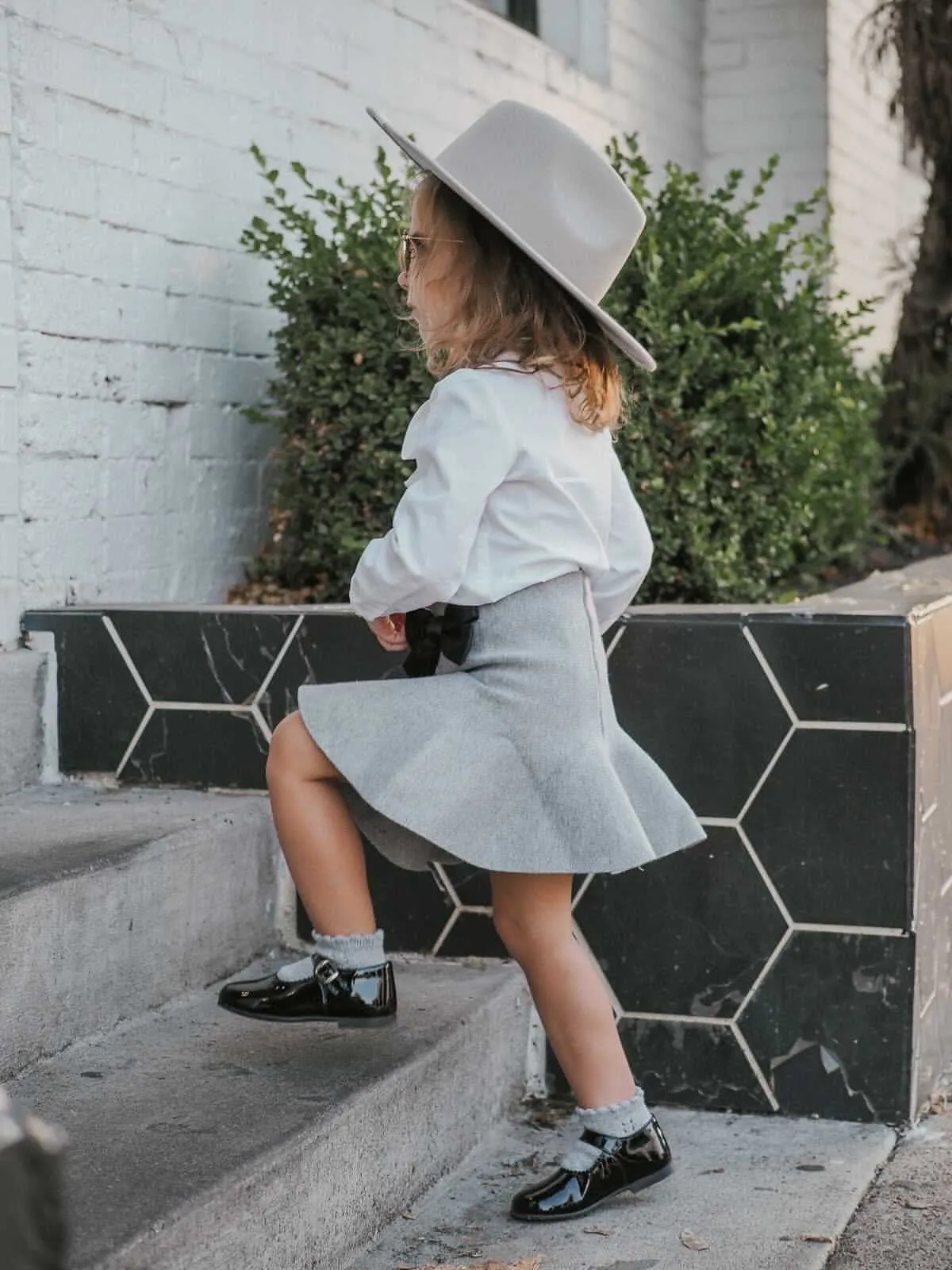 Flare Skirt with Satin Bows