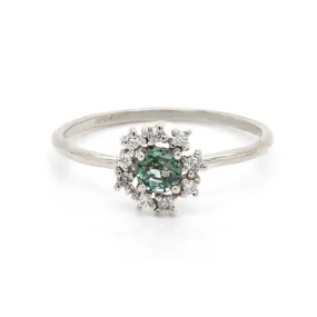 Florence | green sapphire & diamonds