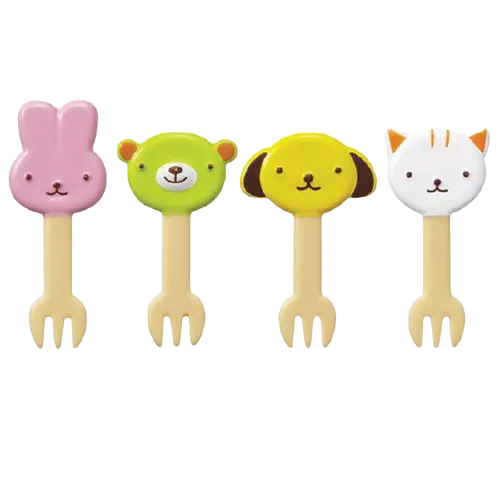 Four Animals Food Forks - Set A