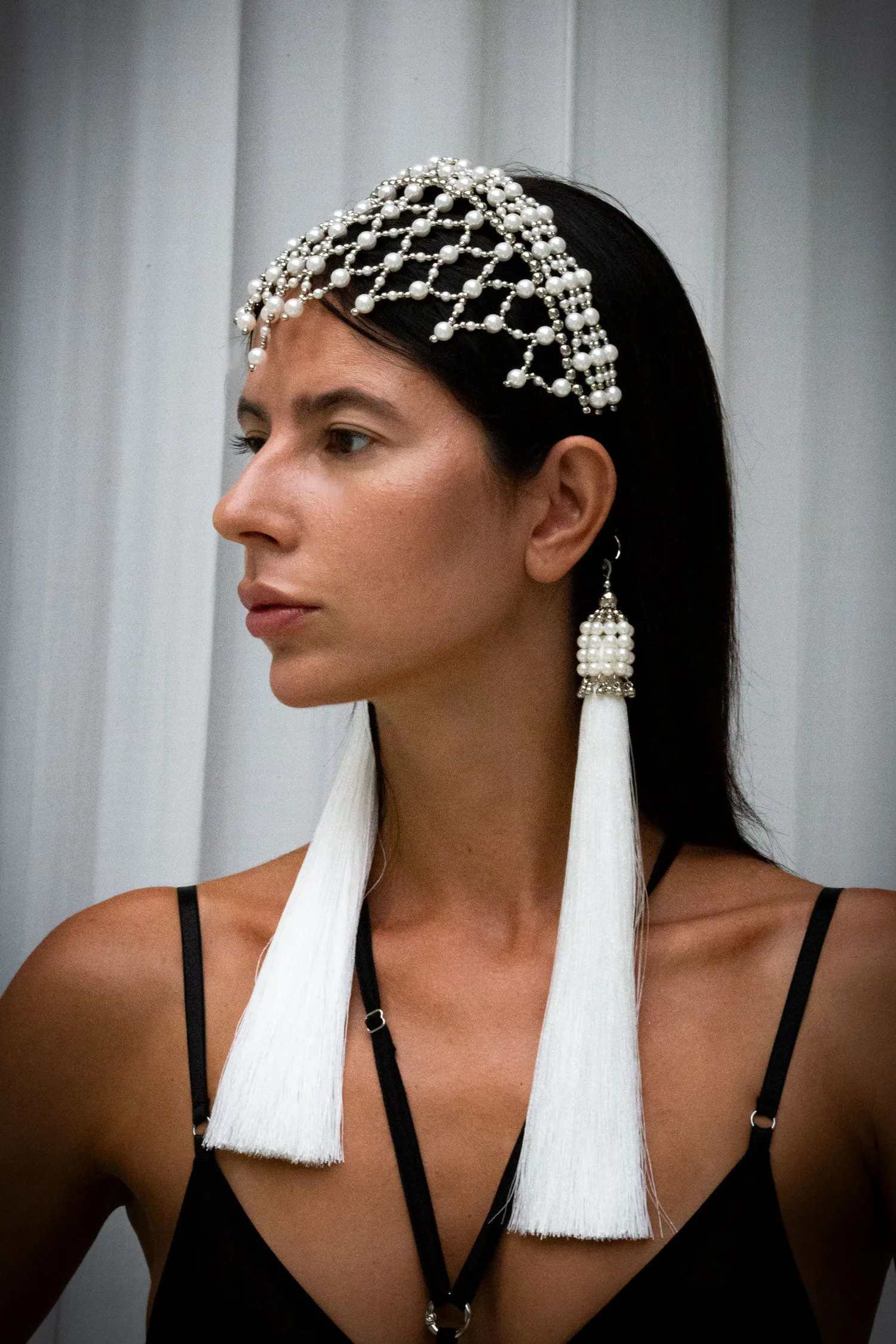 Freja Head Band in Pearl