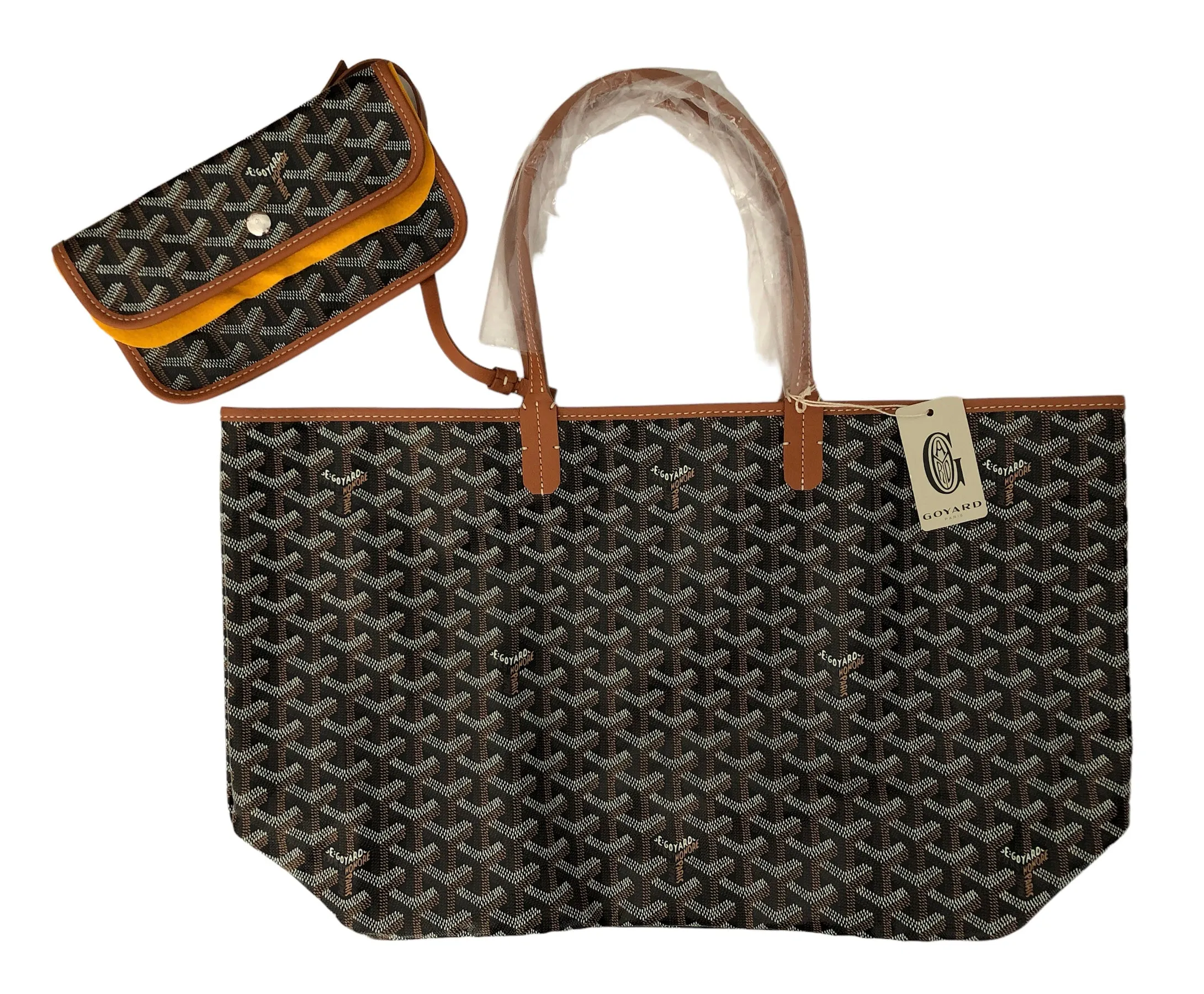 Goyard St. Louis Black with Tan Trim PM (NWT)