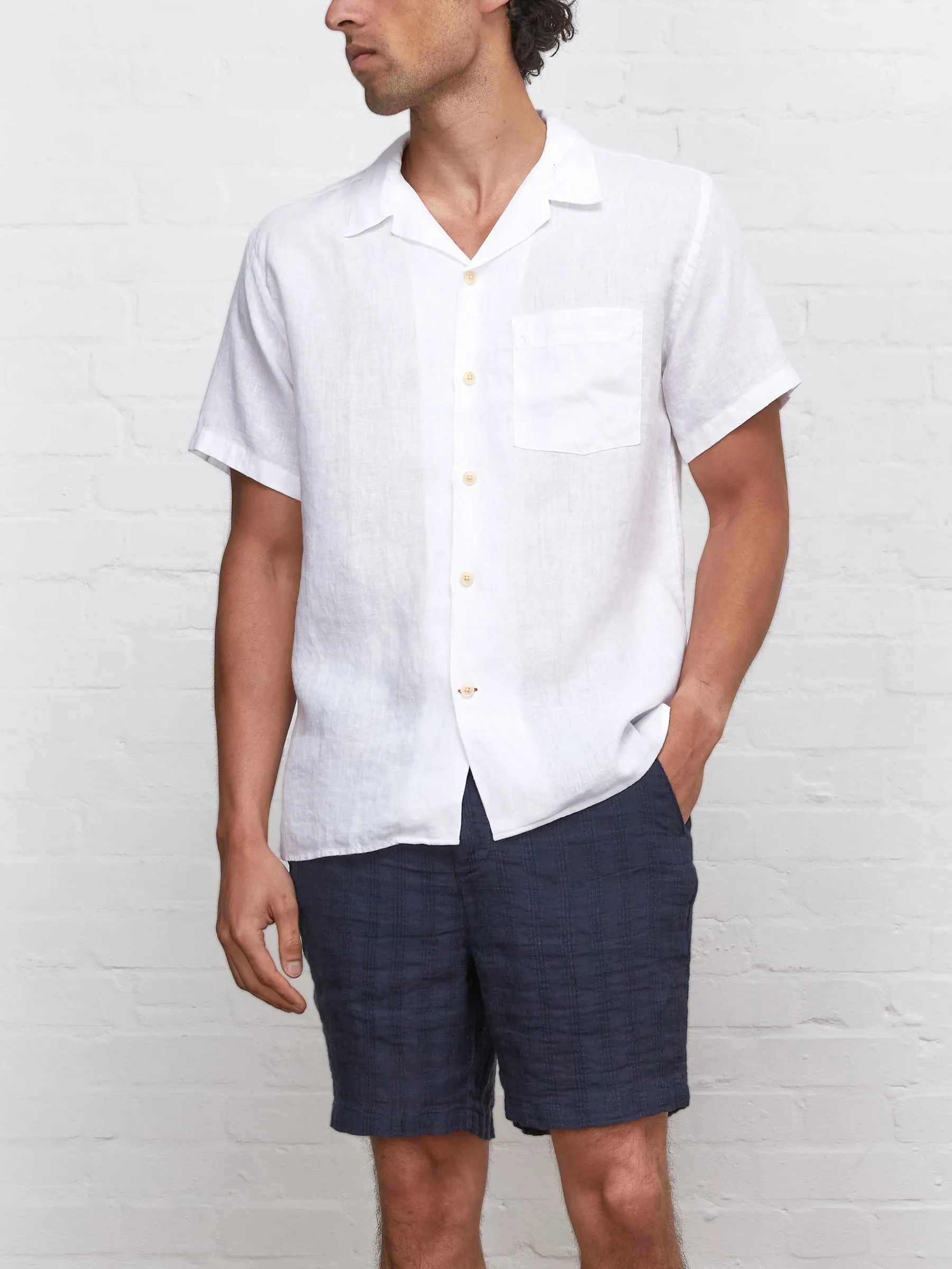 Havana Short Sleeve Shirt Bridford White