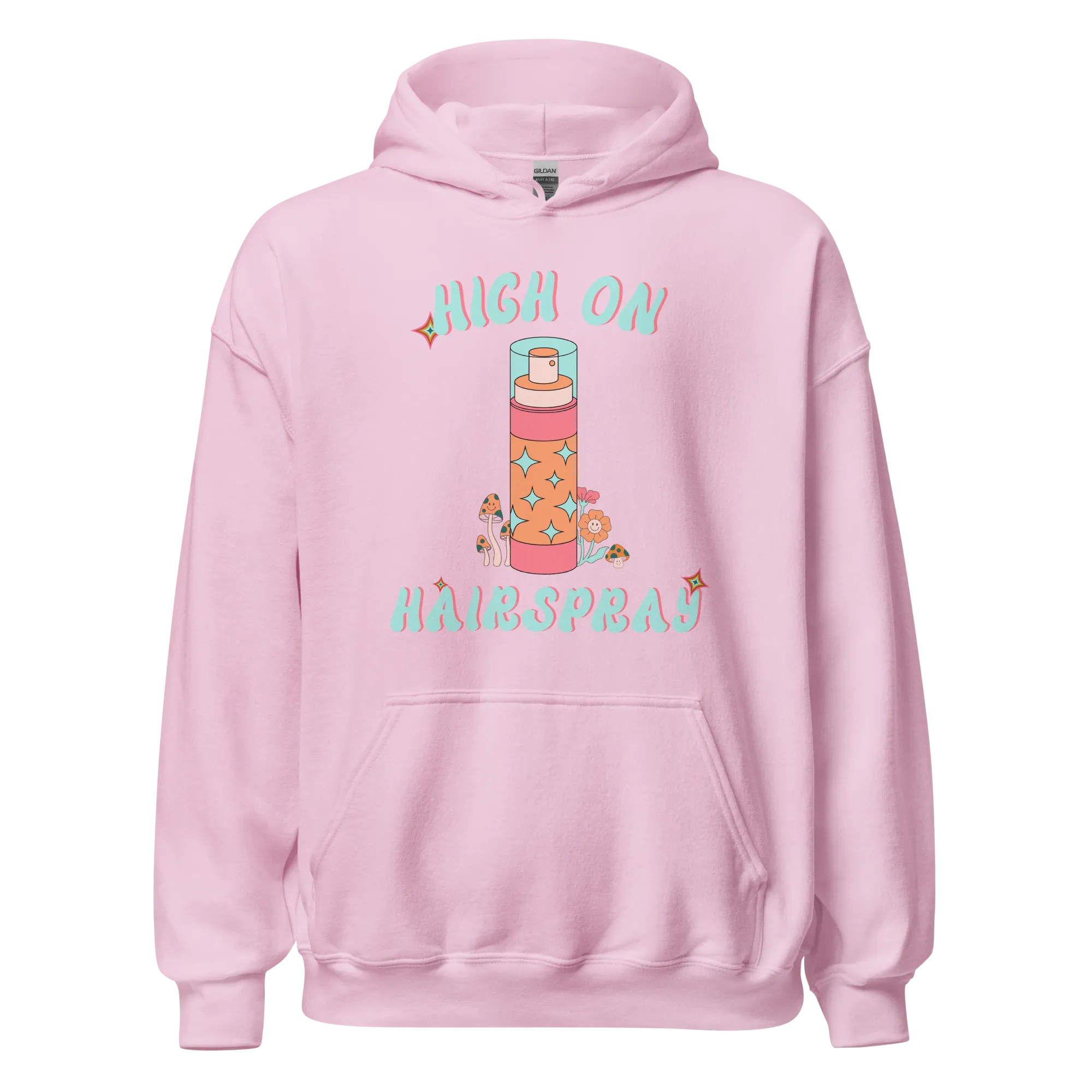 High On Hairspray Retro Unisex Drawstring Hoodie