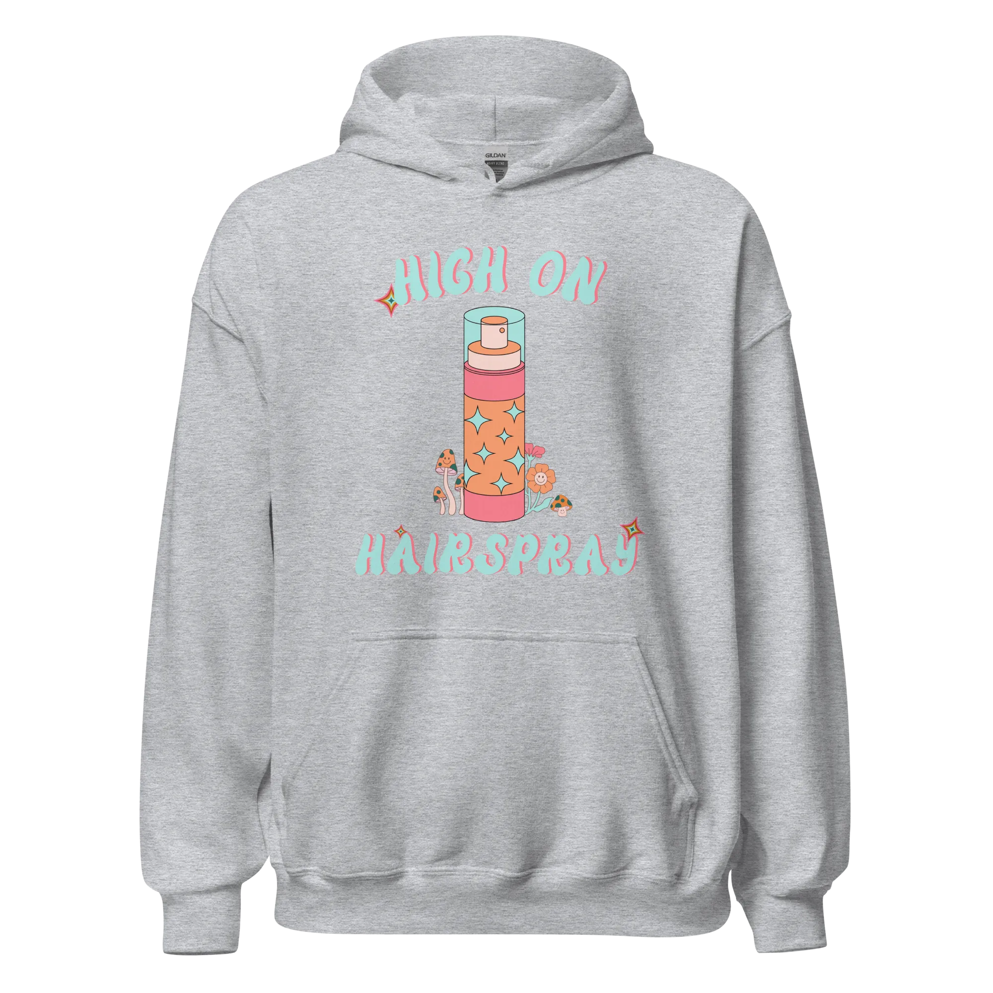 High On Hairspray Retro Unisex Drawstring Hoodie