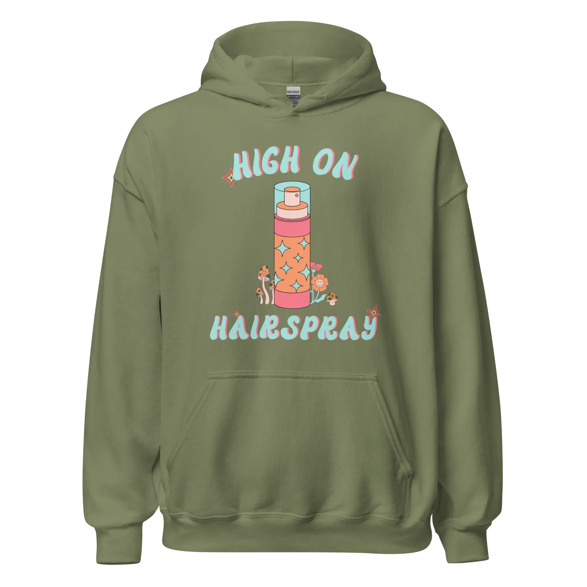 High On Hairspray Retro Unisex Drawstring Hoodie