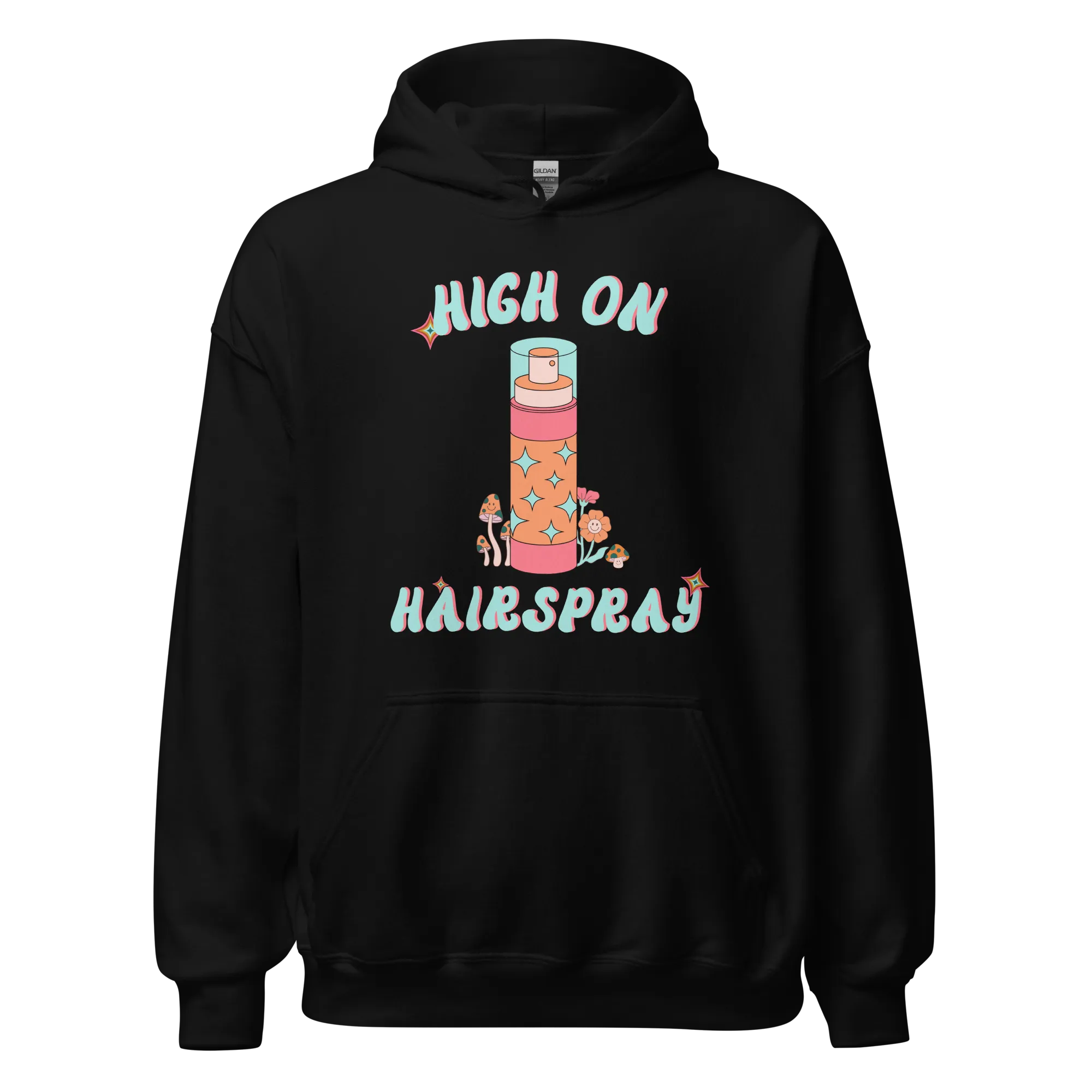 High On Hairspray Retro Unisex Drawstring Hoodie