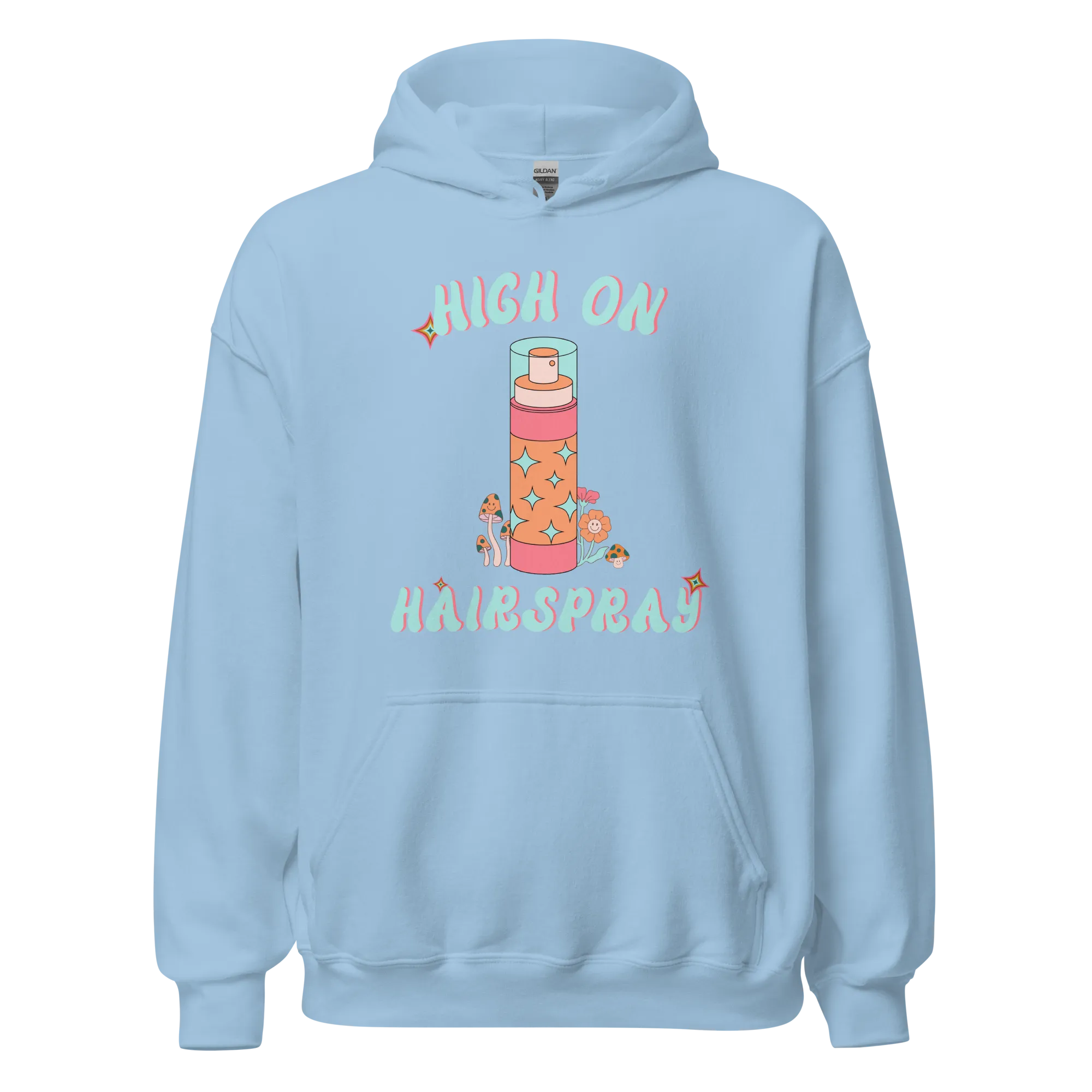 High On Hairspray Retro Unisex Drawstring Hoodie