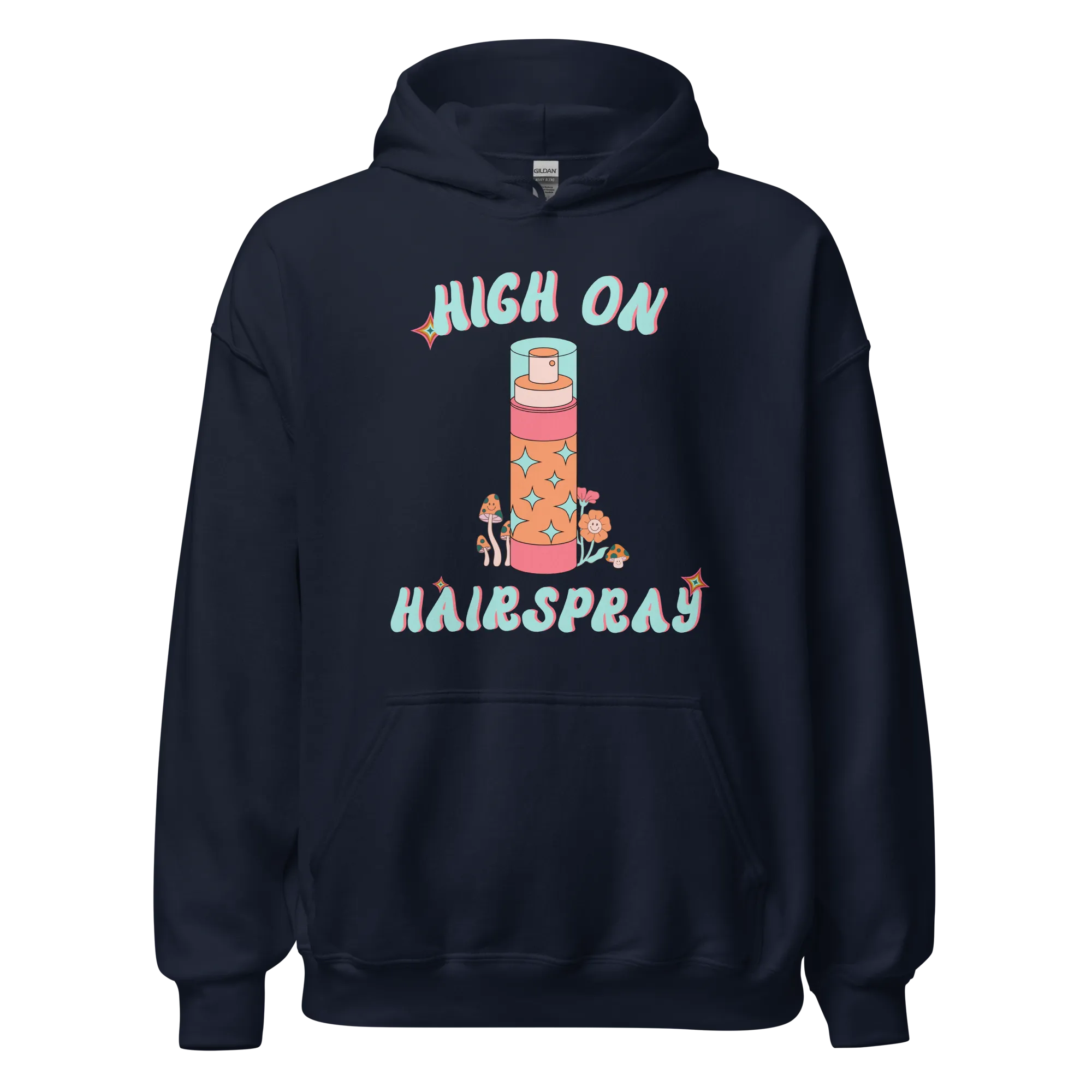 High On Hairspray Retro Unisex Drawstring Hoodie