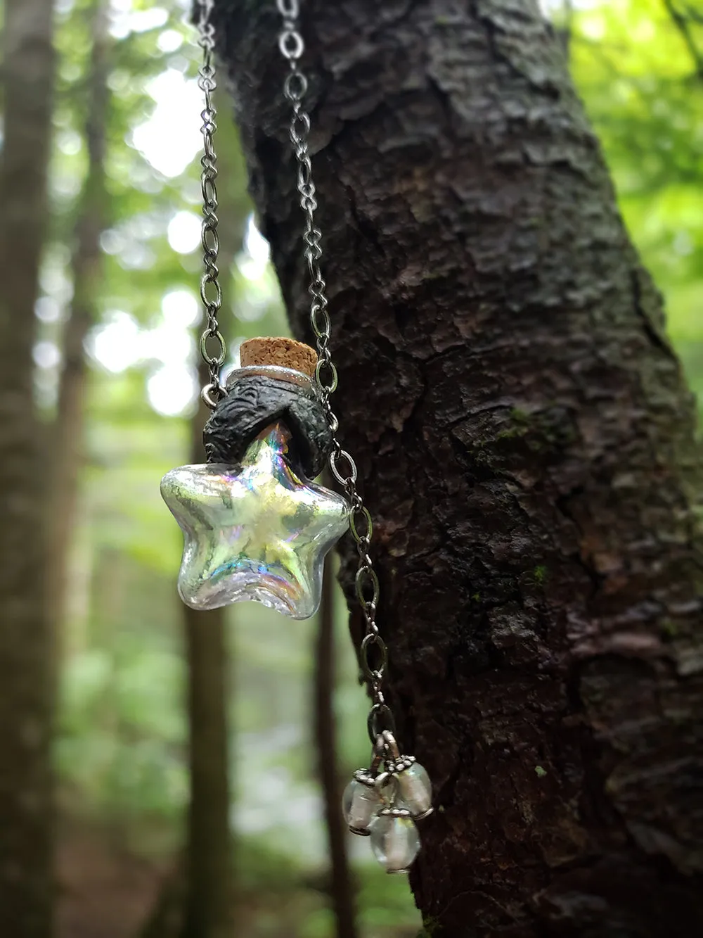 Iridescent Shooting Star Vessel Amulet