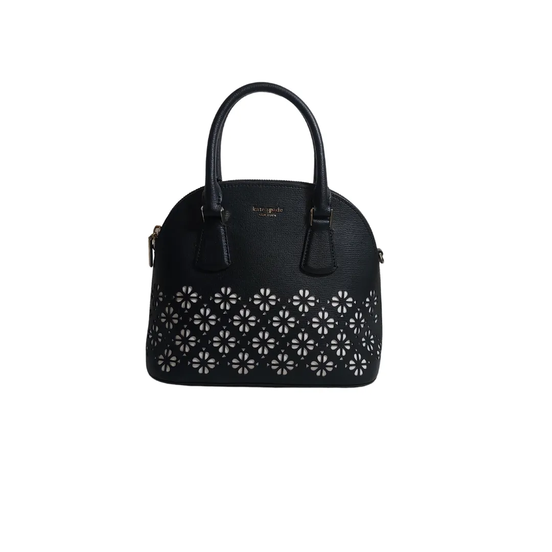 Kate Spade Black Dome Perforated Leather Tote | Pre Loved |