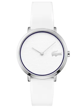 Lacoste Ladies Moon Golf Capsule Watch - Stainless - White Dial - Silicone Strap