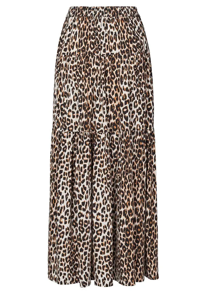 Lollys Laundry Sunset Nederdel - Leopard Print