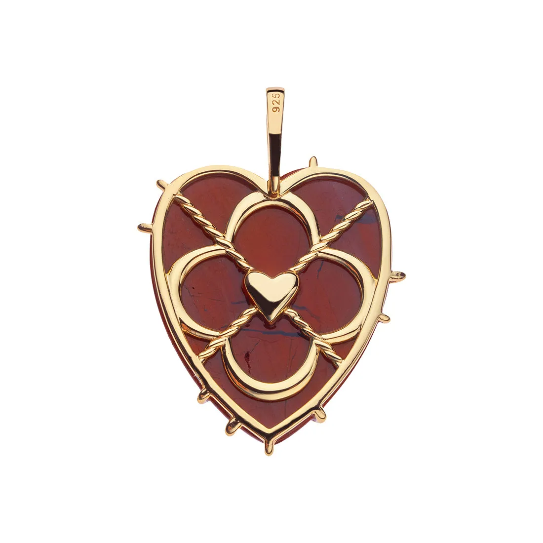 LOVE Carry Your Heart Pendant in Red Jasper