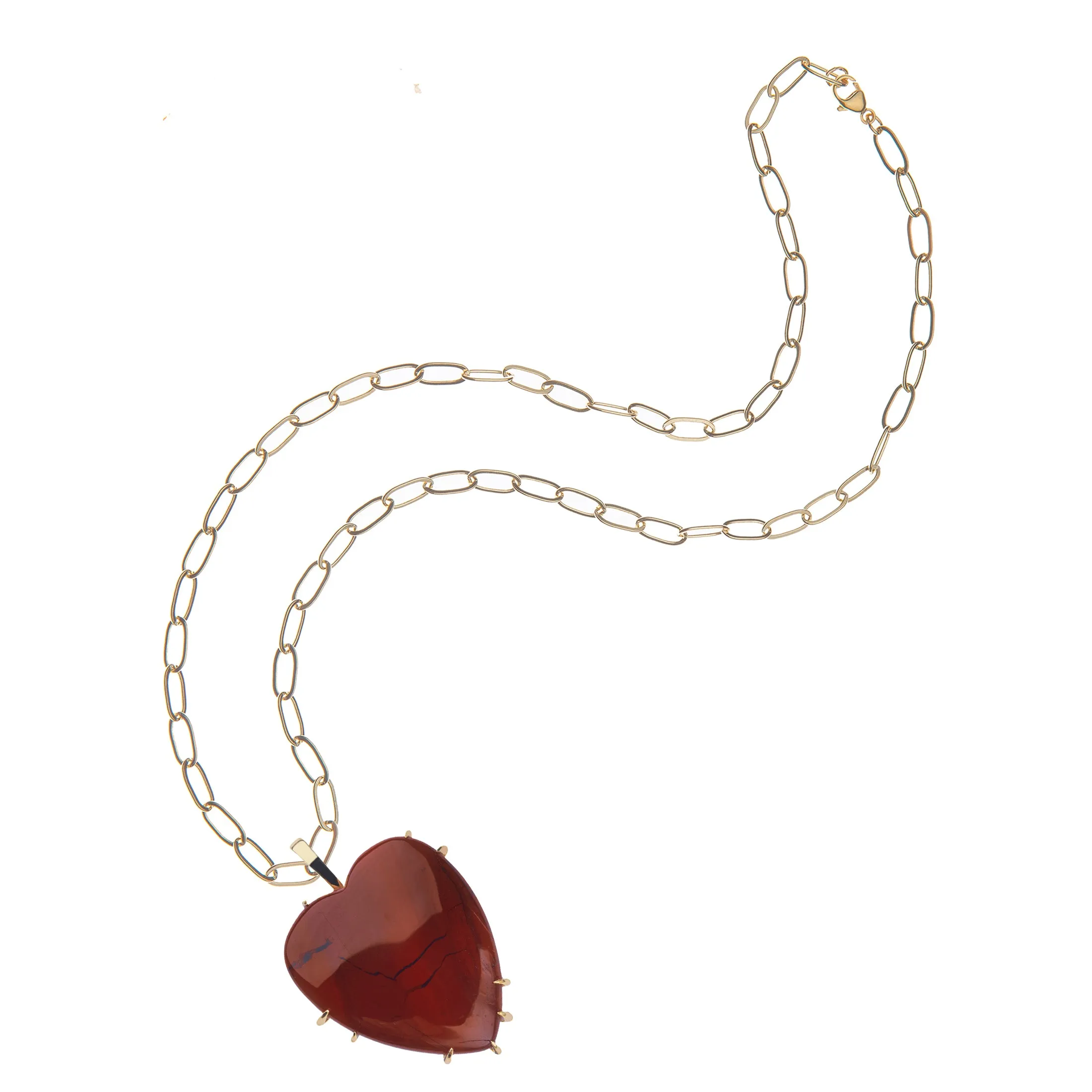 LOVE Carry Your Heart Pendant in Red Jasper