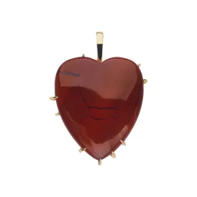 LOVE Carry Your Heart Pendant in Red Jasper