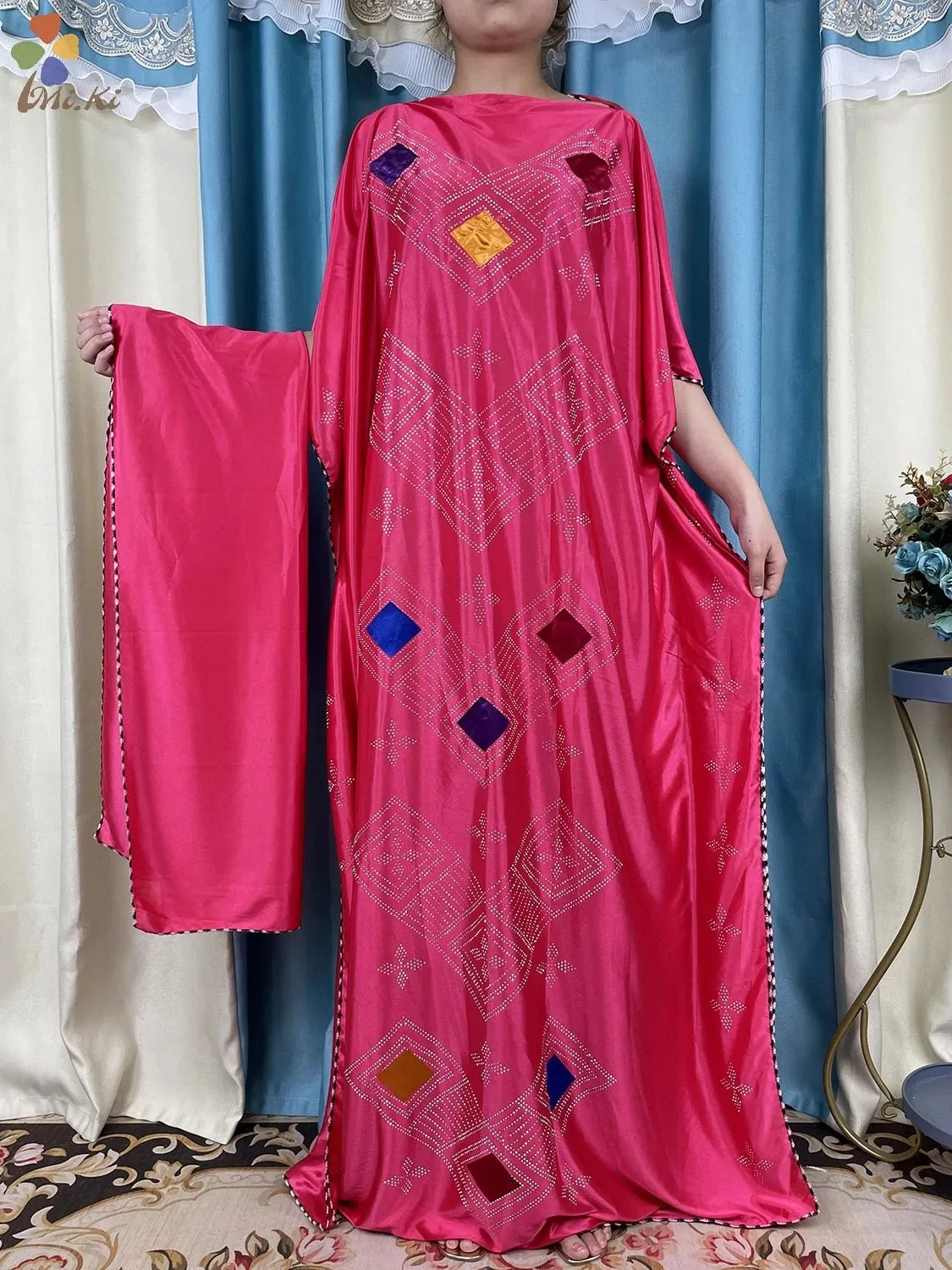 Luxurious New African Abaya: Muslim Prayer Clothing for Women with Exquisite Inlays